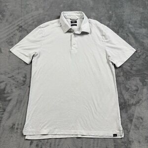 Faherty Reserve The Movement Polo Performance Shirt Men's White Pima Blend M